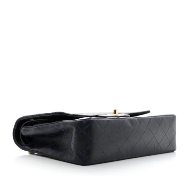 Chanel Timeless/Classic double Flap 10" shoulder bag in Black , CC Logo, Vintage For Sale - Image 4 of 18