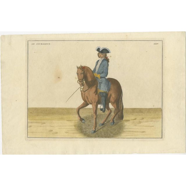 After Friedrich Wilhelm Baron d’Eisenberg, Equestrian Plates, Hand-Colored Engravings, 1727, Set of 3 For Sale - Image 3 of 9