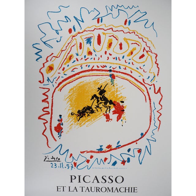 After Pablo Picasso, Bullfighting, Lithographic Poster For Sale - Image 10 of 10