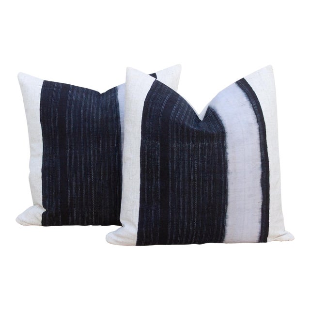 Hmong Mountain Handwoven Pillows, Set of 2 For Sale