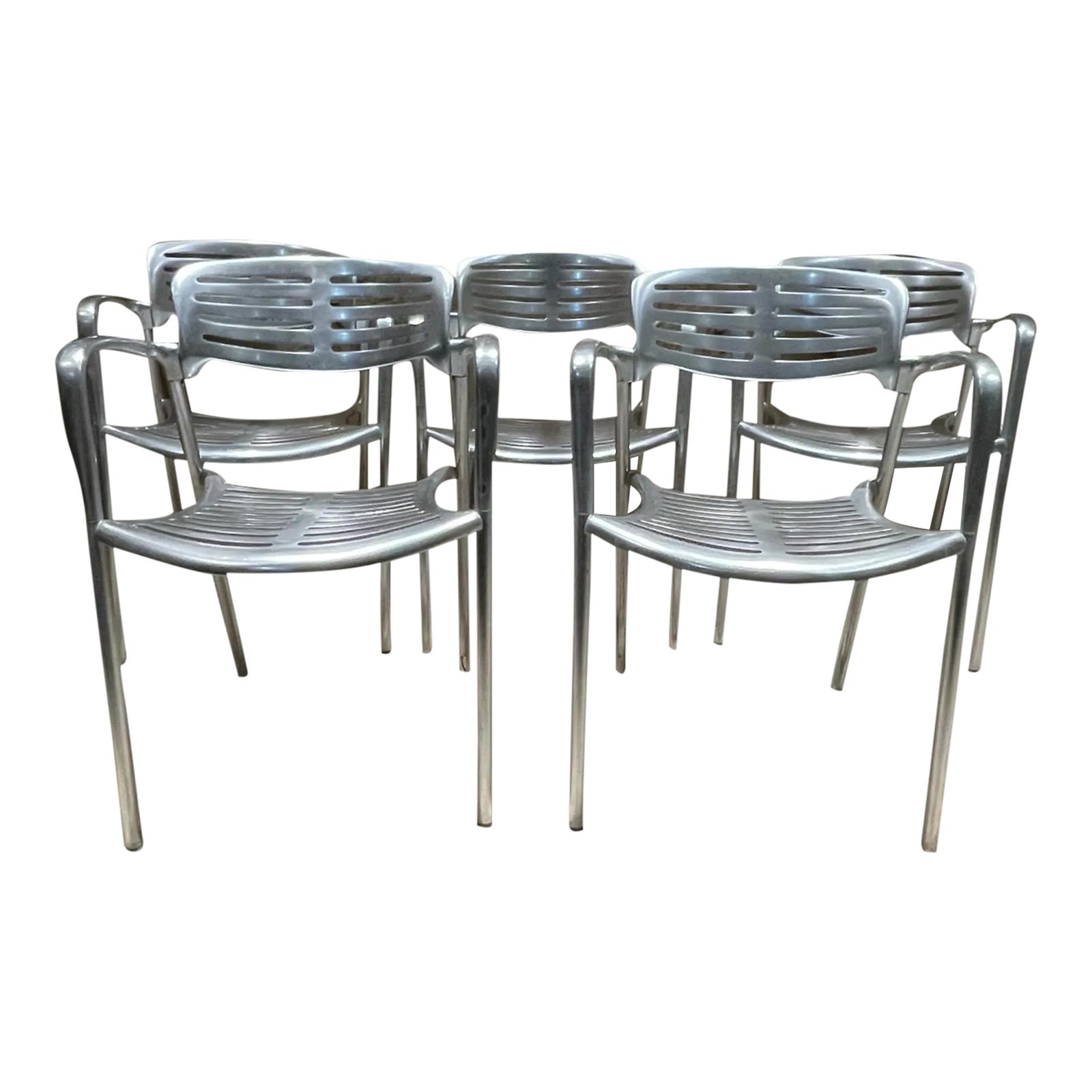 AMAT TOLED Jorge Pensi/トレド アルミ　アームチェア 1980s Knoll Jorge Pensi Amat Five Toledo Chairs Spain | Chairish