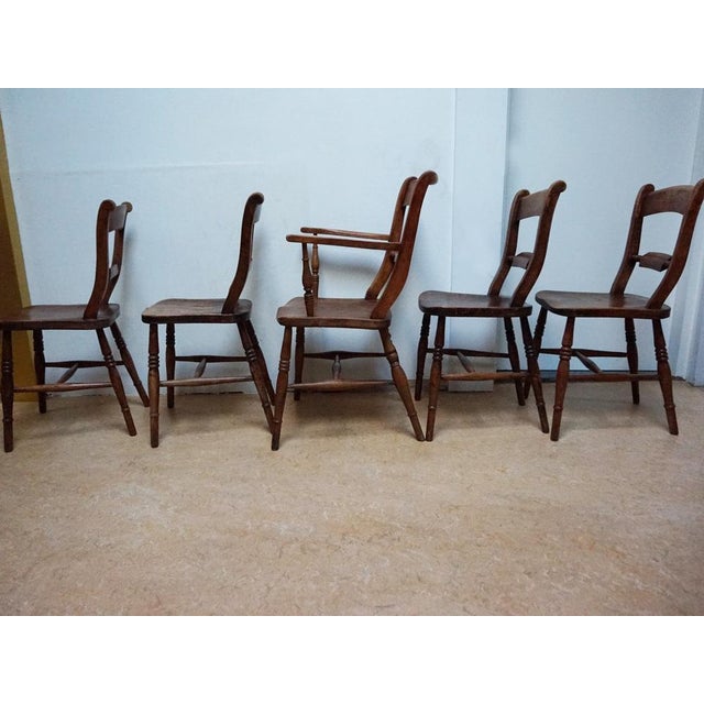 Oxford Windsor Bow Bar Back Chairs, 1850s, Set of 5 For Sale - Image 11 of 18
