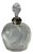 Sterling Silver Cut Crystal Perfume Bottle: Acorn Stopper, Ribbed Design For Sale