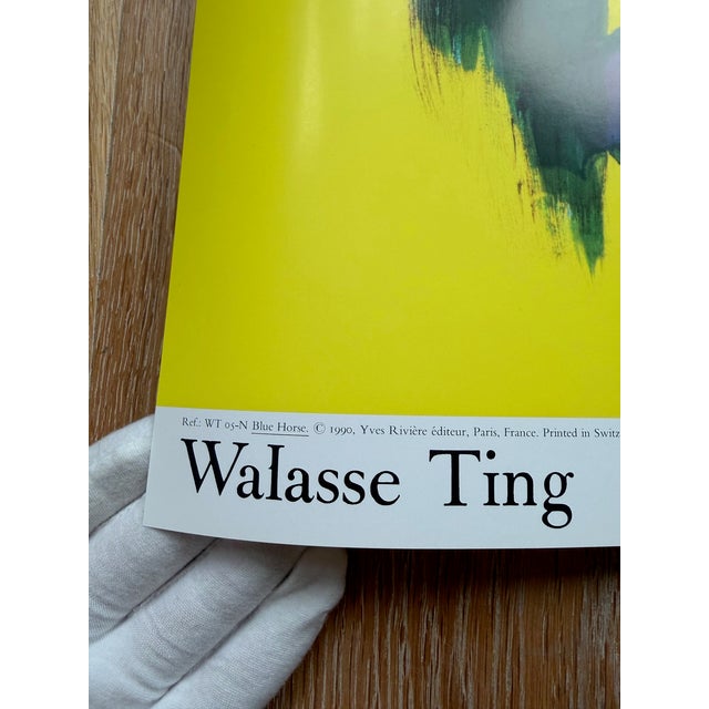 Walasse Ting, Blue Horse, Copyright 1990, Yves Riviere .....Printed in Switzerland For Sale - Image 4 of 11