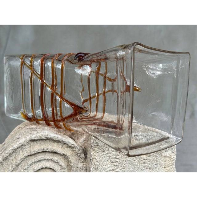 Large Sculptural Murano Glass Vase attributed to Fulvio Bianconi for A.V. Mazzega, Italy, 1950s For Sale - Image 10 of 12