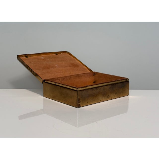 1920s Small Art Nouveau Brass Cigarette Case from Erhard & Söhne, Germany, 1930s For Sale - Image 5 of 13