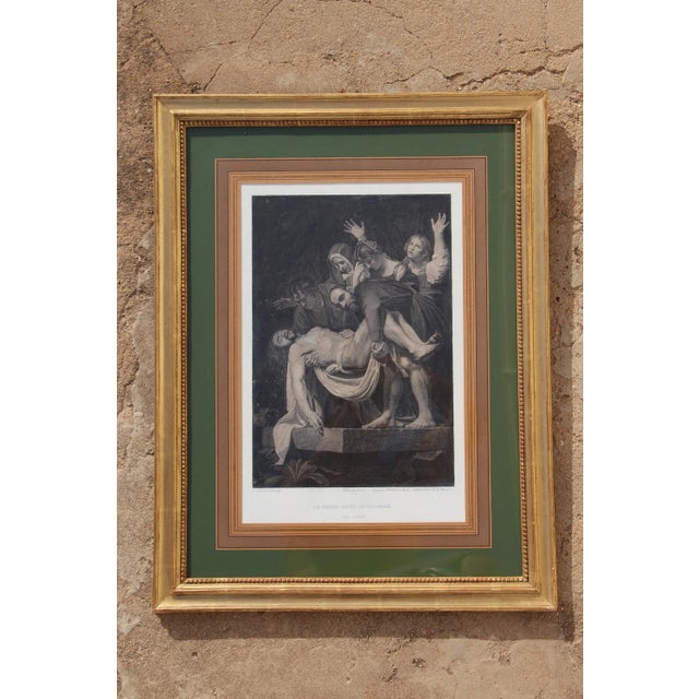The Entombment of Christ, After Caravaggio, 1809 Etching, Engraving For Sale - Image 13 of 13