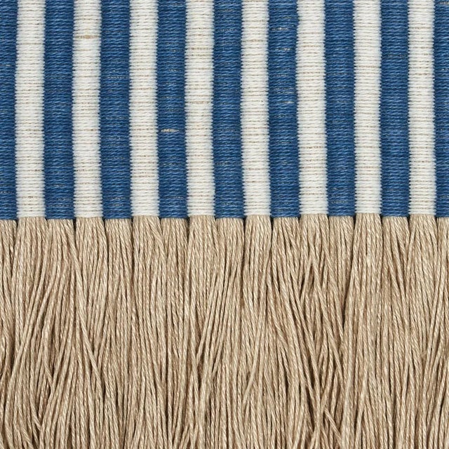 Contemporary Sample - Schumacher Graphic Fringe in Blue For Sale - Image 3 of 5