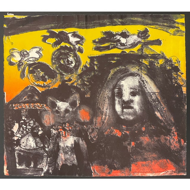 Modern litho by Atlanta artist Adrienne Anderson (1949-2020). Anderson earned her MFA from University of Georgia and...