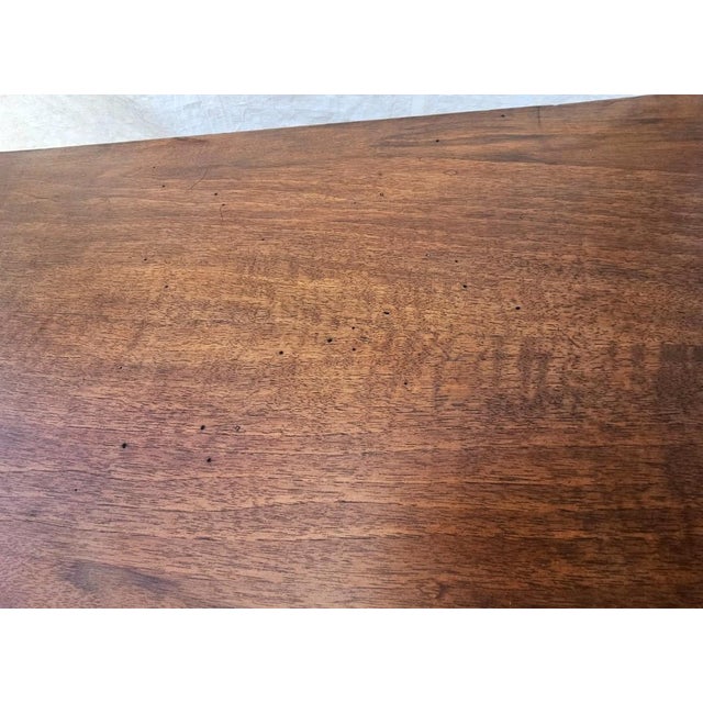Antique French Louis XV Walnut Buffet Sideboard Curved Front Carved C1900s For Sale - Image 11 of 17