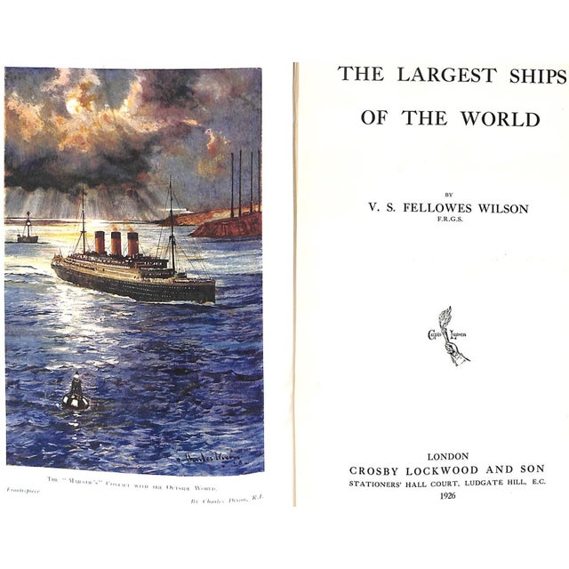WILSON, V.S. Fellowes [226] pp. Crosby Lockwood and Son 1926 10" x 6 3/8" w/ 3-fold Fathometer chart on page 214