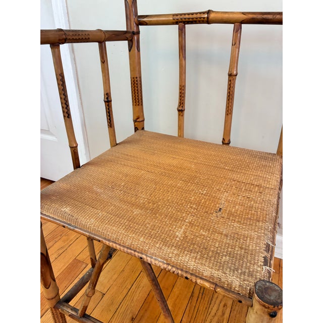 Wood Bamboo Corner Chair Victorian 19th Century For Sale - Image 7 of 9