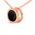 Contemporary 14K Rose Gold 4.0 Cttw Bezel-Set Black Round Diamond Solitaire Pendant Necklace (Black Color, I2-I3 Clarity) - 18" For Sale - Image 3 of 4
