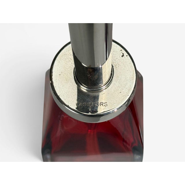 Carl Fagerlund, Table Lamps, Red Glass, Sweden, 1950s For Sale - Image 9 of 10