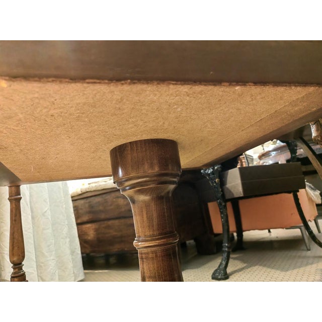 Rosewood Chess Table with Marble Top and Chess Set in Brass and Bronze, 1930s For Sale - Image 14 of 15