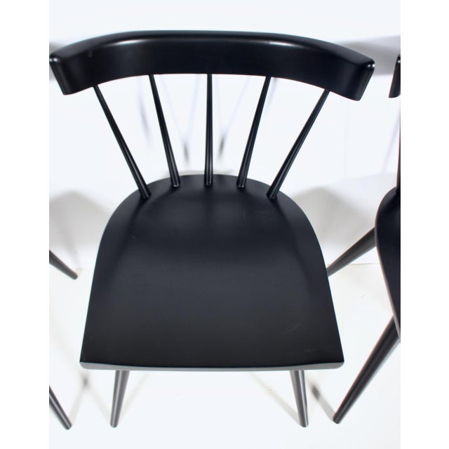 Set of 8 Attributed to Paul McCobb Planner Group Black Dining Side Chairs For Sale - Image 12 of 18