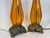 Vintage Mid-Century Modern Amber Murano Style Swirl Glass Table Lamps - a Pair For Sale In Portland, ME - Image 6 of 8