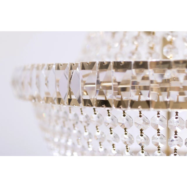 Nine-Light Crystal Chandelier For Sale - Image 4 of 8