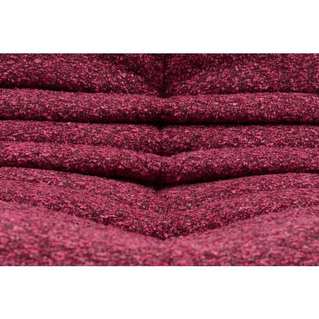 Togo Three-Seater Sofa in Burgundy Bouclet by Michel Ducaroy for Ligne Roset For Sale - Image 6 of 18
