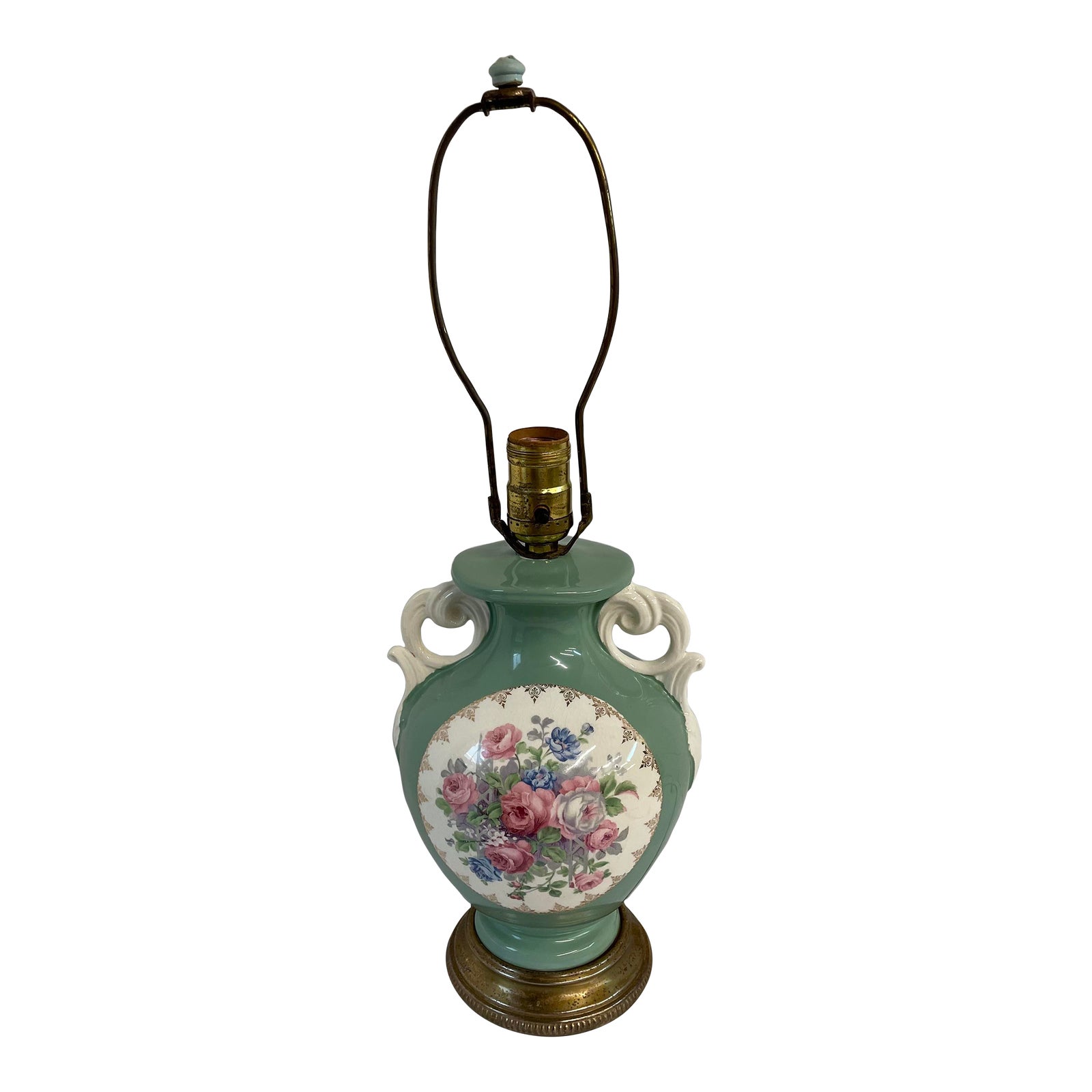 Vintage Victorian Style Lamp With Floral Design Chairish