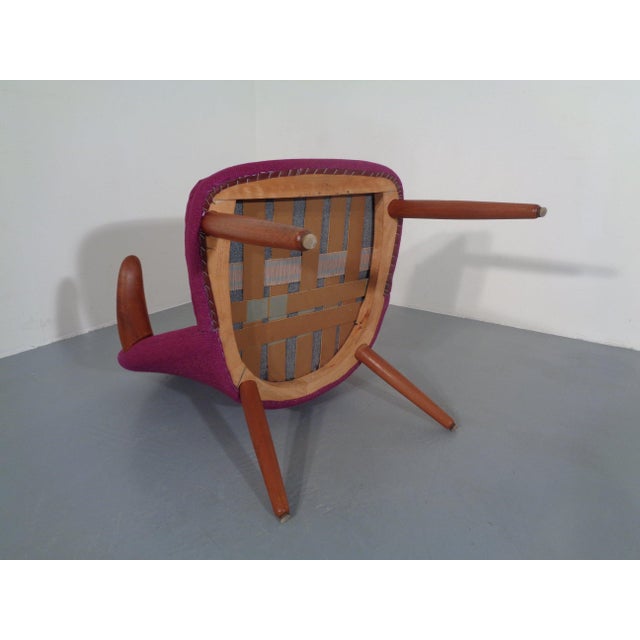 Purple Teak Armchair by Kurt Olsen for Glostrup, Denmark, 1950s For Sale - Image 15 of 18