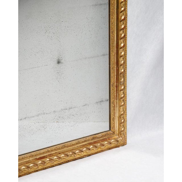Louis Philippe Mirror with Geometric Scallopped Frame For Sale - Image 4 of 9