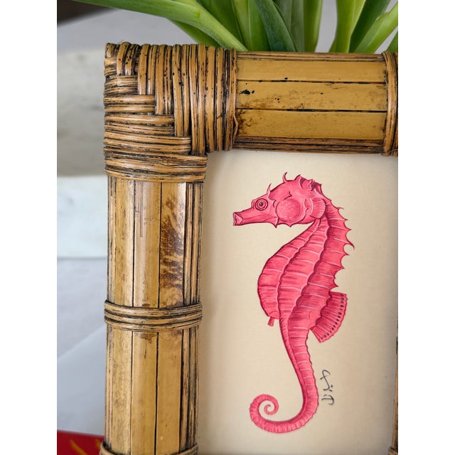 Hand-painted by master artists using acrylic paints and natural pigments, this whimsical pink seahorse is full of...