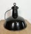 Industrial Black Enamel Factory Lamp with Cast Iron Top from Elektrosvit, 1950s For Sale - Image 11 of 18
