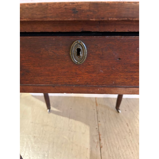 Antique Rustic Side Table With Single Drawer For Sale - Image 10 of 14