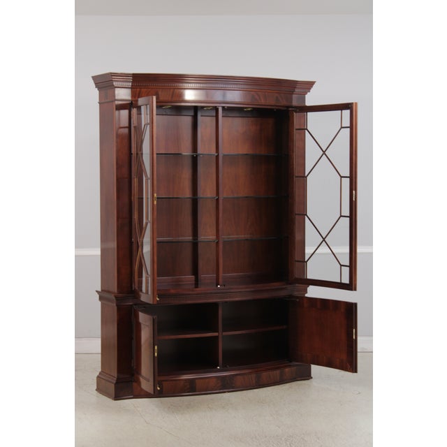 Baker Furniture Company Baker Historic Charleston Bow Front Mahogany China Cabinet For Sale - Image 4 of 17