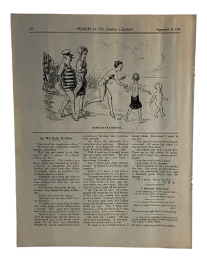 1936 Punch Magazine Cartoon Lewis Baumer Print