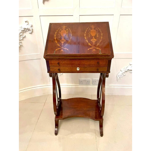 Edwardian Inlaid Mahogany Reading Table For Sale - Image 15 of 18