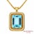 Contemporary Gia 60 Ct Aquamarine and 4 Ct Diamond 18k Yellow Gold Convertible Pendant Brooch For Sale - Image 3 of 17