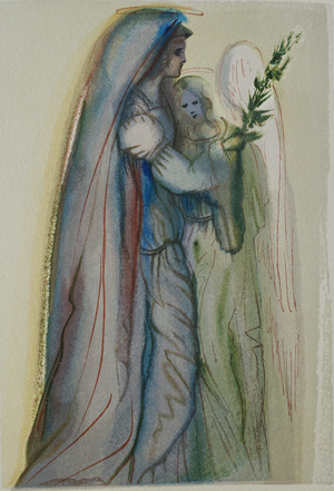 Salvador Dali, The Comfort of Angels, Original Woodcut