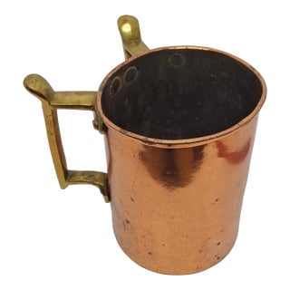 Antique 19th C Eastern European Copper Netilat Yadayim Ritual Washing Cup - Judaica For Sale