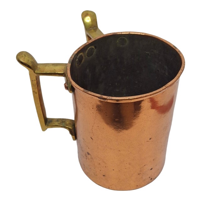 Antique 19th C Eastern European Copper Netilat Yadayim Ritual Washing Cup - Judaica For Sale