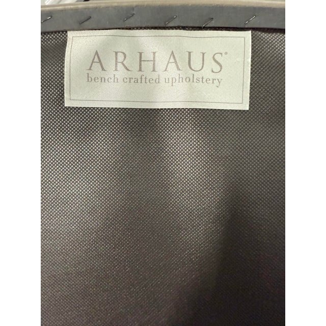 Arhaus Rhen Leather Side Arm Chair - Showroom Sample For Sale - Image 10 of 11