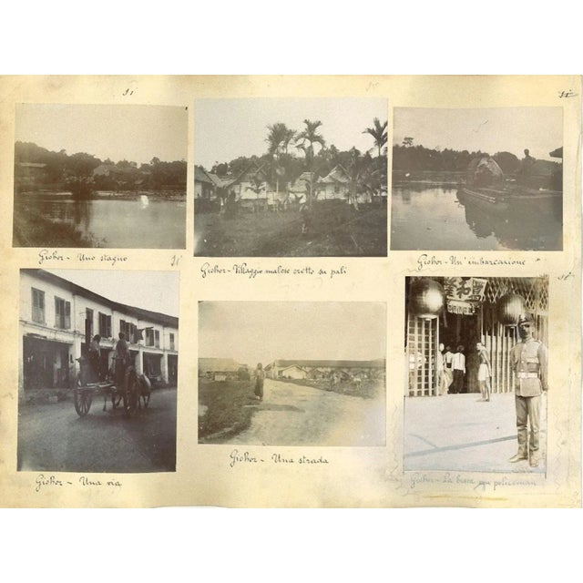 Ancient Views of Johor and Singapore photographs is a set of 12 original vintage albumen prints on single cardboard: 25 x...