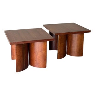 Pair Kroehler Mid Century Modern Bentwood End Tables For Sale