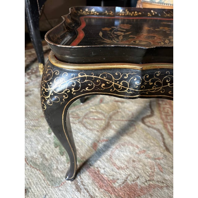 Chinoiserie Tray Top Low Table For Sale - Image 4 of 6