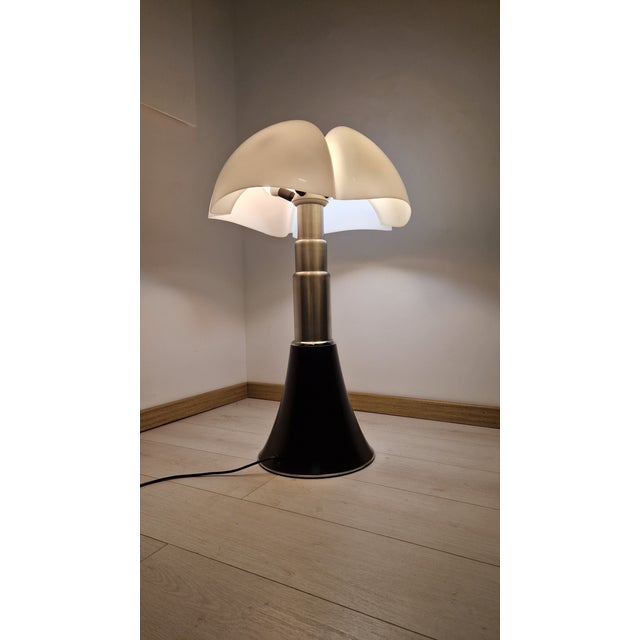 Large Brown Pipistrello 620 Table Lamp by Gae Aulenti for Martinelli Luce, 1980s For Sale - Image 9 of 13