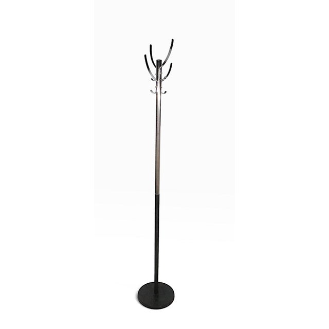 Mid 20th Century Mid Century Chrome and Black Coat Tree Rack C. 1950/70’s For Sale - Image 5 of 12