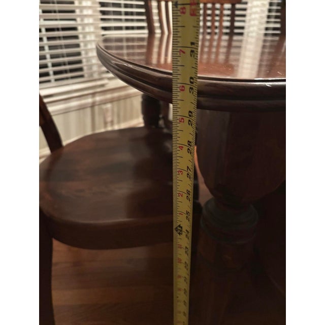 Stickley Stickley (Nichols and Stone) Antigua Table and Six Chairs With Two Leaves Set For Sale - Image 4 of 12