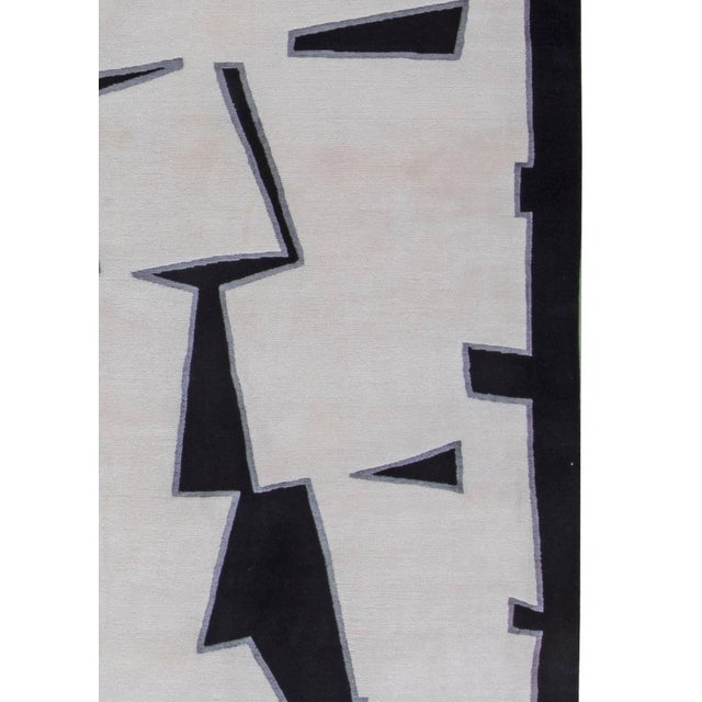 Textile Contemporary Cubist Inspired Handmade Silk and Wool Rug by Doris Leslie Blau For Sale - Image 7 of 7