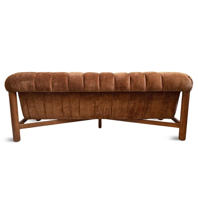 Wood Isla Tufted Velvet Sofa For Sale - Image 7 of 12