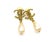 Contemporary Vintage Chanel Gold Plated CC Pearl Dangle Clip on Earrings - 2 Pieces For Sale - Image 3 of 5