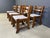 Wood Vintage Brutalist Dining Chairs, 1960s, Set of 6 For Sale - Image 7 of 10