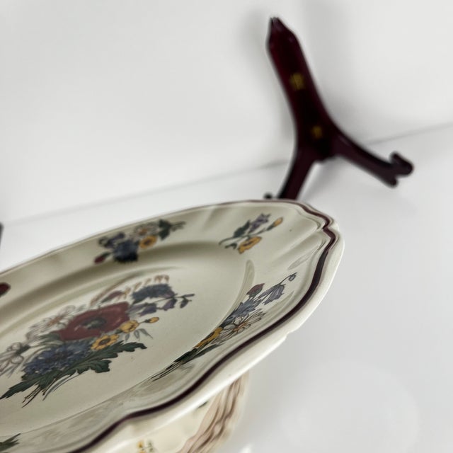 White Vintage Agreste Dinner Plates from Sarreguemines, 1970s, Set of 8 For Sale - Image 8 of 12