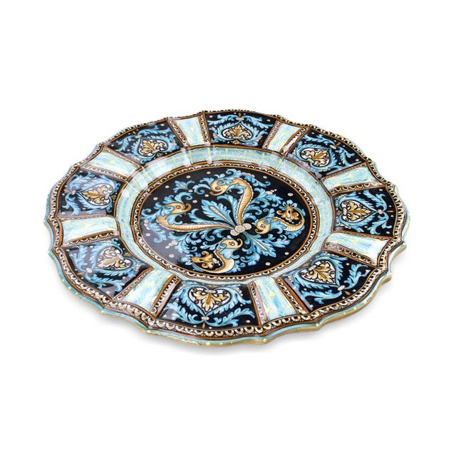 Black Blue Dolphins Plate by deBlona For Sale - Image 8 of 9