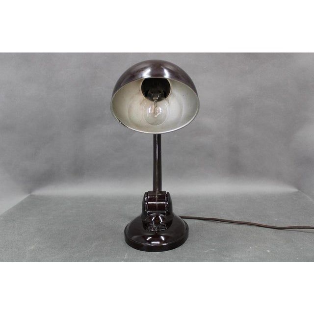 Bauhaus Bauhaus Bakelite Model 11126 Table Lamp attributed to Electrosvit, 1930s For Sale - Image 3 of 15